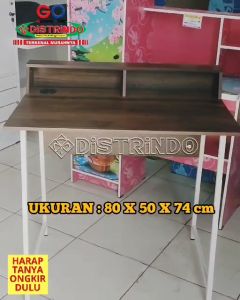 Distrindo - Meja Belajar / Meja Kerja Minimalis Kaki Besi Kokoh Elegan Mewah