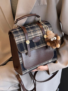 Elegant Ladies Backpack Crossbody Bag Soft PU Material Spring 2025 New Style Multi-Functional Single Shoulder Handbag