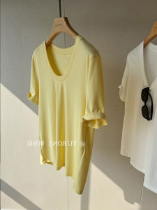 Elegant U-Neck Comfortable Cotton T-Shirt