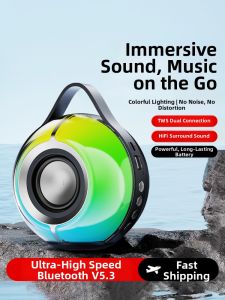 Portable Mini Wireless Bluetooth Speaker Colorful Sound Box Home Desktop Mobile Phone Speaker High Volume Subwoofer Cannon