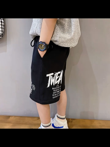 Short Sweatpants for Kids Boys Comfortable Soft Fabric Versatile Slimming Baggy Pants for Kids Boys Wide Leg Straight Janpanese style