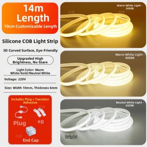 LSHE | Super Bright No Driver Required COB LED Strip Light 220v