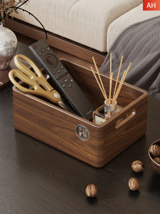 Multifunctional Desk Organizer Wooden Storage Box