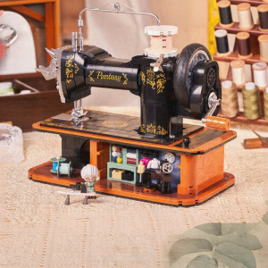Pantasy | Vintage Hand-cranked Sewing Machine Building Blocks Decorative Puzzle Toy