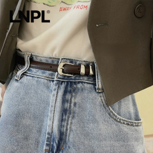 Decorative Leather Belt with Pin Buckle
