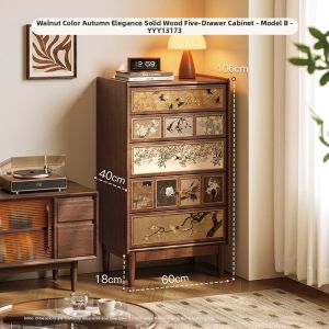 MR ART | Antique Style Solid Wood Storage Cabinet with Drawer