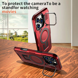 Cho Iphone 17 Pro Max trường hợp Tương thích với MagSafe được xây dựng trong vòng Camera đứng quân sự cấp bảo vệ chống rơi chống sốc vỏ điện thoại cho Iphone 17 không khí 16 Pro Max 16e 15 cộng với 14 Pro1312
