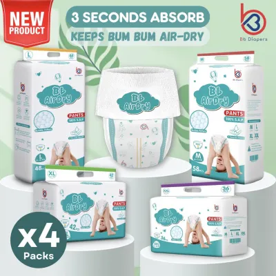 Bb AirDry Pants 4 Packs M232/L192/XL168/XXL144