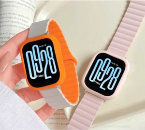 สายรัดซิลิโคนแม่เหล็กพร้อมเคสซิลิโคนแบบนิ่มสำหรับ Xiaomi Redmi Watch 5 Active Strap / Redmi Watch 5 Lite Strap / Redmi Watch 3 Active Strap สายรัดสมาร์ทวอทช์พร้อมเคสป้องกันซิลิโคนสำหรับสายรัด Redmi Watch 5Active 5Lite