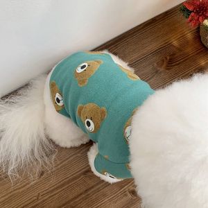 Pet Babe ฤดูใบไม้ร่วง เสื้อยืดตุ๊กตาหมี Poodle Bichon Yorkshire Cat Puppy Schnauzer เสื้อผ้าสุนัข สไตล์ลำลอง เครื่องแต่งกายสัตว์เลี้ยง