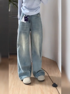 Celana Jeans Wanita Baggy Highwaist Oversize Denim Biru Jins