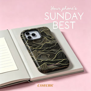 Potdemiel | Golden Moon Starry Wave For Case For iPhone 17 16 15 Pro Max TPU Anti-Scratch Outer Shell Raised Screen CaseChic