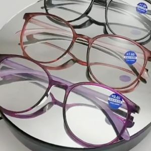 Kacamata Baca Lensa Plus Anti Radiasi Bulat Wanita /Kacamata Lensa&Frame