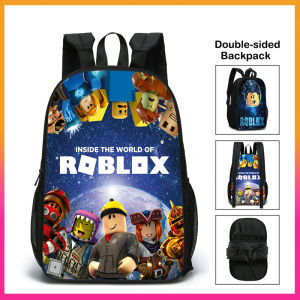 16.5inch Anime Roblox Double sides waterproof school bag for kids boys elementary roblox bag for boys kids with large capacity