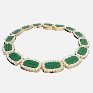 Gold Color Nice Malachite Bracelet