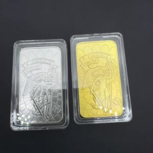 1 Oz Tượng Nữ Thần Tự Do Đi Bộ Bằng Vàng/bạc Bản Sao Hình Vuông Đồng Xu Kỷ Niệm Họa Tiết Rồng Trung Quốc Thanh Trang Trí