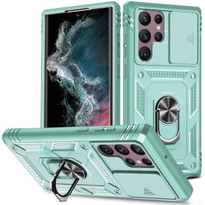 Ốp Lưng Máy Ảnh Samsung S25 Ultra Slide Hạng Nặng Xoay 360 Độ Chân Đế Tích Hợp Cho Galaxy S25 Plus S25 Vỏ Chống Trượt Chống Trầy Xước Từ Tính