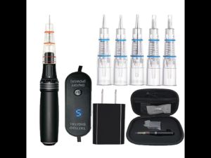 Rotary Tools Tattoo Machine Set - 1 Piece Tattoo Machine with 5pcs Cartridges Power AdapterUsb Line1pcs Box