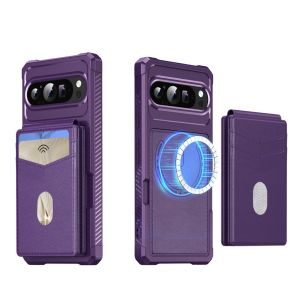 2-in-1 Detachable For Magsafe Magnetic Wallet Case For Google Pixel 10 Pro XL 9A 9 8 8A 7A 7 Shockproof Cover with Card Holder