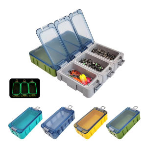 Small Fishing Tackle Box Organizer with Detachable & Magnetic Sheets - 4-Color Portable Fishing Hook Storage Case