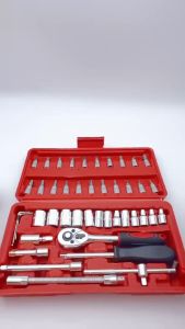 ชุดบล็อกซ่อมรถ 46 ชิ้น เครื่องมืออุปกรณ์ งานช่าง 1ชุด ฺSETBOX