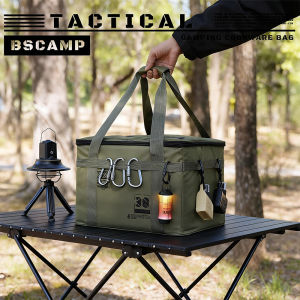 Large Capacity Portable Camping Gear Storage Bag Outdoor Cooking Utensils Organizer Box Picnic Supplies Durable Multipurpose