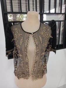 Womens Modern Bolero Blazer Computerized Embroidery