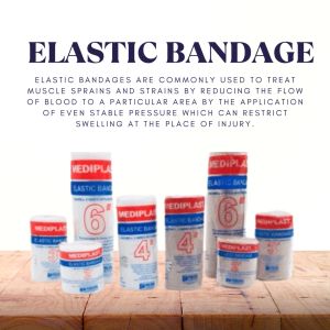 MEDIPLAST Elastic Bandage 3x5/4x5/6x5 yards with Woven Edges