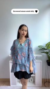 [Basica Moda] 2280 Atasan Top Blouse Wanita Natasha Chiffon Import