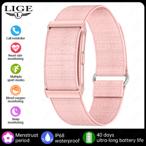 LIGE | LIGE Outdoor Sports Band 24h Heart Rate Blood Oxygen Health Monitoring Smart Bracelet Fitness Tracker Smartwatch For Men Women