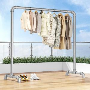 Thick Single Bar Standing Outdoor Indoor Drying Rack Galvanized Steel