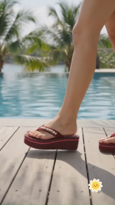Dép quai kẹp Bitis nữ (35-40) cam 7cm