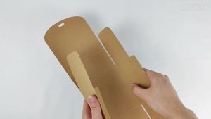 Kraft Paper Gift Box With Decorative Bow Ribbons Multiple Sizes Wedding Birthday Party DIY Painting Craft Present package supply