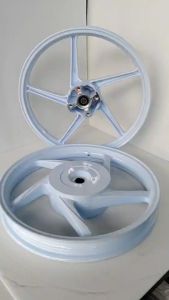 ล้อแม็ก Clickเก่าClick-110IScooy-i Icon คลิกไอคาร์บูคลิก110i ขอบ 14 สีขาวเงา สีขาวล้วน ขายเป็นคู่