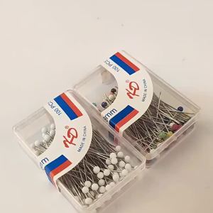 100 miếng thép không gỉ may kim kính bóng đầu thẳng loại đám cưới bó kim vải may quilting DIY thủ công mỹ nghệ - BIGBA