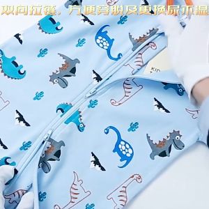Baby Jumpsuit Boy Summer Zipper Romper Short Sleeved Blue Baby Bodysuit1pcs