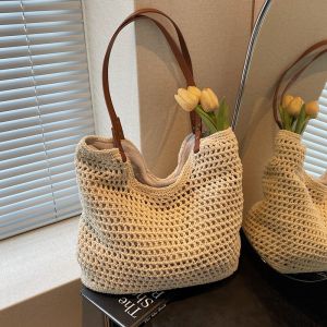 MIRUIDUO | Stylish Recreational Perforated Woven Tote Bag