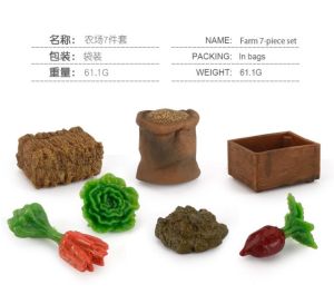 Fence Tree Model House Farm Tool Simulation Micro Landscape DIY Display Children Toy Static Animal Model for Ages 3 And up