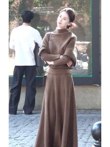SHANGSHA | Elegant Luxurious Autumnal Midi Dress