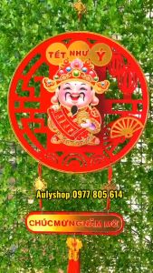 Khánh treo tết 2024 khánh thần tài lắc lư dải treo tết