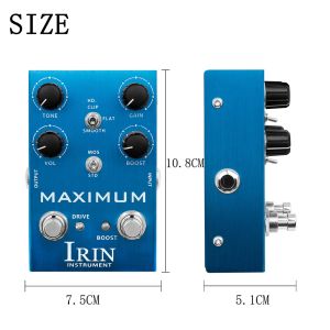IRIN | IRIN AN-41 Maximum Guitar Effect Pedal Integrated Overdrive Effect Field Effect Tube True Bypass Pedal Electric Guitar Accessory