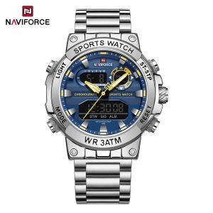 NAVIFORCE Men Military Watch Waterproof Wristwatch Dual Display Quartz Clock Sport Watch Male Big Watches Men Relogios Masculino