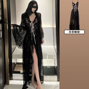 ชุดนอนลูกไม้เซ็กซี่สไตล์ฝรั่งเศส ชุดนอนผู้หญิงแขนกุดคอวี ชุดนอนฤดูร้อน ชุดนอนผ้าไนลอน ชุดนอนผู้หญิง