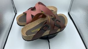 Kangaroo Lady Slipper Selipar Perempuan Slip On Sandal Brown Pink 1006