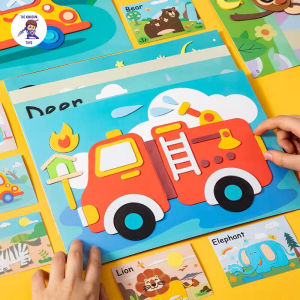 Đồ Chơi Tranh Dán Xốp 3D - Phi Hành Gia / Cá Heo Cho Bé Thỏa Sức Sáng Tạo Đồ Chơi Thủ Công DIY