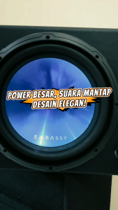 Paket Combo Speaker Subwoofer Embassy EW 126 + Terminal Kotak Dan Corong Angin