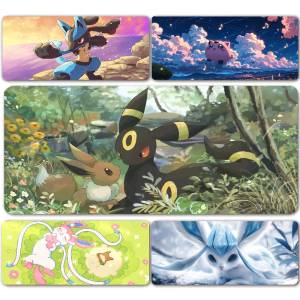 Bandai | Pokemon Squirtle Gaming Mouse Pad Large Desk Mat 2MM Stitched Edge Keyboard Pad Non Slip Rubber Base Office Table Mat