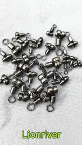 10PCS 360° Rotation Cross Line Swivels Heavy Duty 3 Way Bearing Swivels Saltwater Fishing Rigs Connector Accessory S/M/L