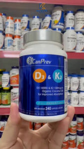 Canprev D3 & K2 tăng cường miễn dịch chắc khỏe xương đến từ Canada 120/240 viên Vitamin D3 & K2 + MCT Canprev Canada