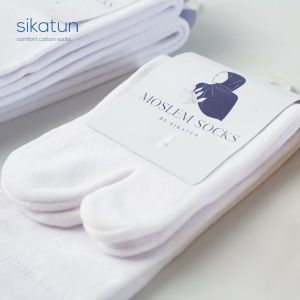 FATIMAHOUTFITHIJAB - Kaos Kaki Jempol Polos/Telapak Hitam - Sebetis Dewasa Size L
